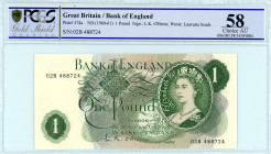 Great Britain
Bank of England
Pound, ND (1960-61)
S/N 02B 488724 - Sign. L.K. O’Brien 
Wmk: Laureate Heads
Pick 374a

Graded Choice About Uncirculated...