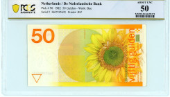 Netherlands
De Nederlandsche Bank
50 Gulden, 4 January 1982
S/N 3667395645
Printer: JEZ
Wmk: Bee
Pick 96

Graded About Uncirculated 50 PCGS BANKNOTE.