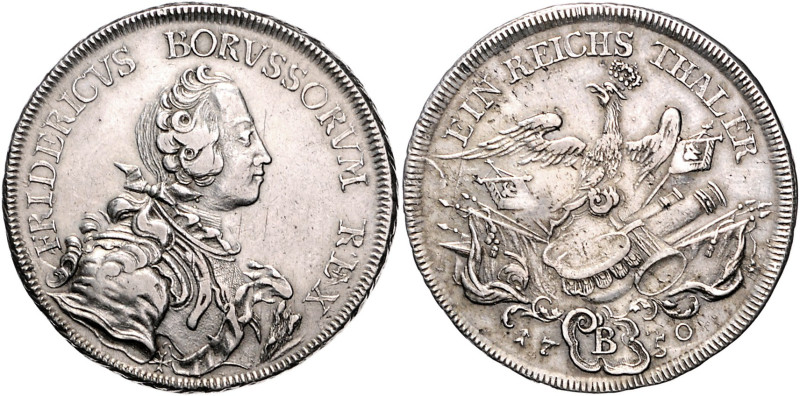 Brandenburg/-Preußen. 
Friedrich II. 1740-1786. Taler 1750 B Breslau. Olding&nb...