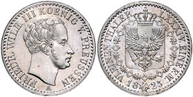 Brandenburg/-Preußen. 
Friedrich Wilhelm III. 1797-1840. 1/6 Taler 1823 A. AKS&nbsp;26, Jaeger&nbsp;58a. . 
st