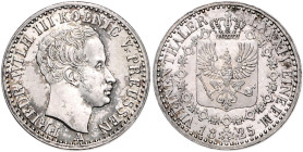 Brandenburg/-Preußen. 
Friedrich Wilhelm III. 1797-1840. 1/6 Taler 1825 A. AKS&nbsp;26, Jaeger&nbsp;57. . 
st