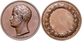 Brandenburg/-Preußen. 
Friedrich Wilhelm III. 1797-1840. Bronzemedaille (v. Loos/Voigt) Prämie, mit leerem Gravurfeld. Sommer&nbsp;-. winz. Rf. u. Kr...