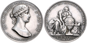 Brandenburg/-Preußen. 
Friedrich Wilhelm III. 1797-1840. Silbermedaille 1810 \nowidctlpar (v. Loos) auf den Tod von Königin Luise. Slg.&nbsp;Henckel&...