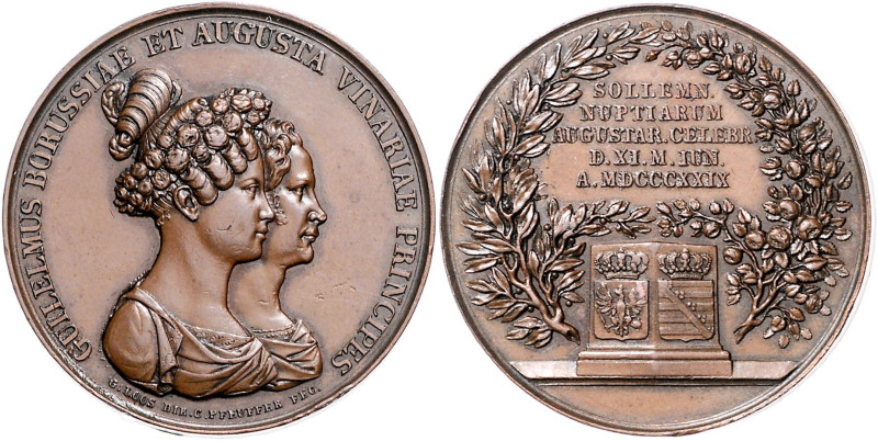 Brandenburg/-Preußen. 
Friedrich Wilhelm III. 1797-1840. Bronzemedaille 1829 \n...