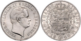 Brandenburg/-Preußen. 
Friedrich Wilhelm IV. 1840-1861. Taler 1848 A. Kahnt&nbsp;375, Davenport&nbsp;769, AKS&nbsp;74, Thun&nbsp;256. . 
f.st