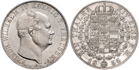 Brandenburg/-Preußen. 
Friedrich Wilhelm IV. 1840-1861. Taler 1855 A. Kahnt&nbsp;377, Davenport&nbsp;773, AKS&nbsp;76, Thun&nbsp;260. . 
st-