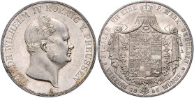 Brandenburg/-Preußen. 
Friedrich Wilhelm IV. 1840-1861. Doppeltaler 1855 A. Kahnt&nbsp;383, Davenport&nbsp;772, AKS&nbsp;70, Thun&nbsp;259. . 
vz-st...