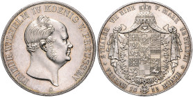 Brandenburg/-Preußen. 
Friedrich Wilhelm IV. 1840-1861. Doppeltaler 1855 A. Kahnt&nbsp;383, Davenport&nbsp;772, AKS&nbsp;70, Thun&nbsp;259. . 
vz-st...