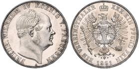 Brandenburg/-Preußen. 
Friedrich Wilhelm IV. 1840-1861. Vereinstaler 1861 A. Kahnt&nbsp;379, Davenport&nbsp;775, AKS&nbsp;78, Thun&nbsp;262. . 
EA