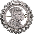 Brandenburg/-Preußen. 
Wilhelm I. 1861-1888. Brosche (unsign.) Zeitgenössische Silberarbeit aus dem Krönungstaler 1861. Kahnt&nbsp;vgl.&nbsp;385, Dav...