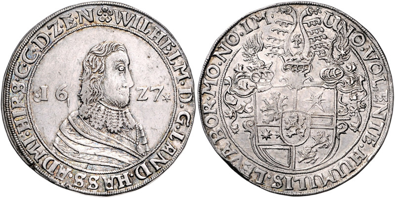 Hessen/-Kassel. 
Wilhelm V. 1627-1637. Taler 1627 auf seinen Regierungsantritt....