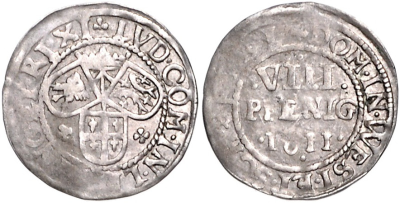 Leiningen/-Westerburg. 
Ludwig 1597-1622. 8 Pfennig 1611 Grünstadt. Joseph&nbsp...