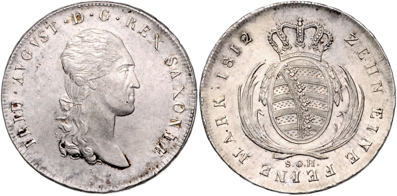 Sachsen/-Albertinische Linie. 
Friedrich August I. 1806-1827. Konventionstaler ...