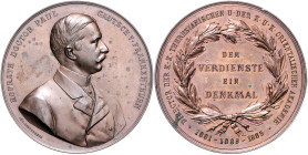 Wien, Stadt. 
Bronzemedaille 1885 (v. Tautenhayn) auf die Verdienste von Hofrat Dr. Paul Gautsch von Frankenthurn, Direktor der Kaiserl. Theresianisc...