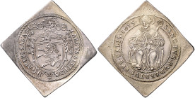 Salzburg, Erzbistum. 
Marcus Sitticus von Hohenems 1612-1619. 1/2 Talerklippe 1615. Probszt&nbsp;981. Ränder bearbeitet. 
sonst vz