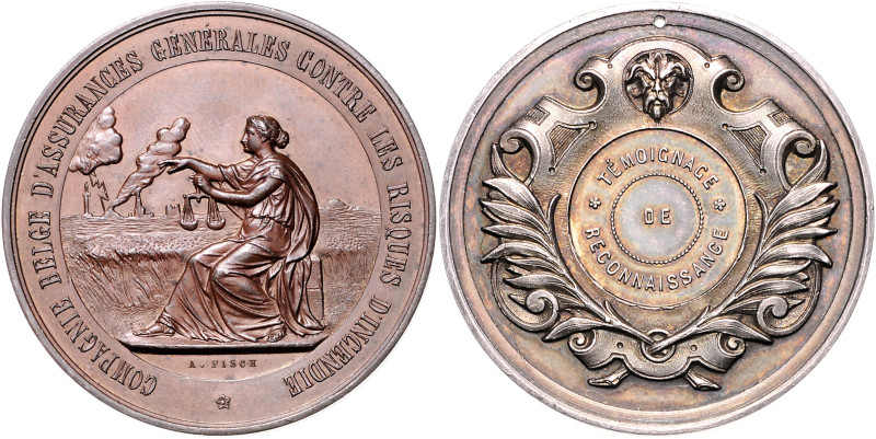 Belgien, Königreich. 
Leopold I. 1830-1865. Bronzemedaille o.J. (v. A. Fisch) P...