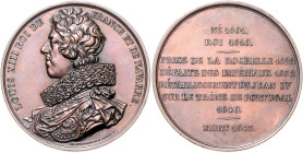 Frankreich. 
Ludwig XIII. 1610-1643. Bronzemedaille 1643 (v. Caqu\'e9/de Puymaurin) auf seinen Tod. winz. Kr. u. Rf., spätere Prägung 51,7&nbsp;mm, 5...