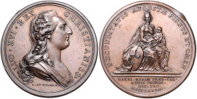 Frankreich. 
Ludwig XVI. 1774-1793. Bronzemedaille 1778 (v. Duvivier) auf die Geburt seiner Tochter Marie Therese Charlotte. Rf. 42,1&nbsp;mm, 29,38&...