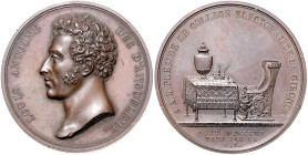 Frankreich. 
Ludwig XVIII. 1814, 1815-1824. Bronzemedaille 1815 (v. Andrieu) auf Louis Antoine d'Angouleme und seine Präsidentschaft des Wahlkollegiu...