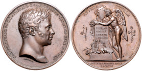 Frankreich. 
Ludwig XVIII. 1814, 1815-1824. Bronzemedaille 1820 (v. Gayrard) auf den Tod von Charles-Ferdinand d'Artois, Herzog von Berry. kl. Rf. 50...