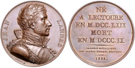 Frankreich. 
Ludwig XVIII. 1814, 1815-1824. Bronzemedaille 1823 (v. Gayrard) auf Jean Lannes 1769 - 1809, aus der Serie 'Die großen Männer Frankreich...