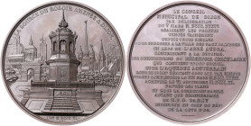 Frankreich. 
Louis Philippe I. 1830-1848. Bronzemedaille 1840 (v. Caqu\'e9/V.D. Maire) auf die Versorgung Dijons mit sauberem Wasser, i. Rd: Hand CUI...