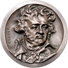 Frankreich. 
Louis Philippe I. 1830-1848. Einseitige Silbergussmedaille o.J. (v. D'Angers) auf General Kleber, geb. 1753 in Strassburg, ermordet 1800...