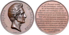 Frankreich. 
Zweite Republik 1848-1852. Bronzemedaille 1848 (v. Borrel) auf Alphonse de Lamertine, Schriftsteller und Außenminister, i. Rd: Füllhorn ...