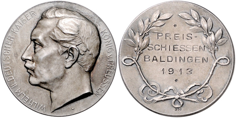 Schützenmedaillen. 
Baldingen bei Donaueschingen. 
Silbermedaille 1913 (unsign...