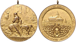 Schützenmedaillen. 
Hornberg. 
Vergoldete Medaille 1925 (v. B.H. Mayer) auf das Hornberger Schießen der Schützengesellschaft anlässlich der Gewerbe-...