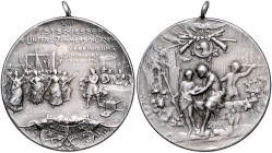 Schützenmedaillen. 
Schorndorf. 
Silbermedaille 1904 (v. M.&W.) auf das 7. Festschießen der Unterländischen Zimmerschützen-Vereinigung, i. Rd: 950. ...