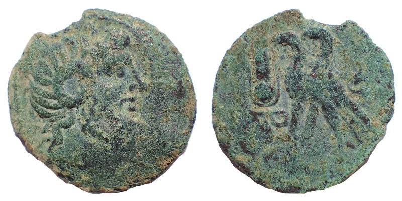 The Ptolemies, Cleopatra VII and Caesarion uncertain mint in Cyprus. Æ 23 mm. 4....