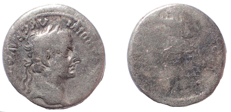 Tiberius AD 14-37. "Tribute Penny" type. Lugdunum Denarius AR 18 mm. 3.4 gm. Obv...