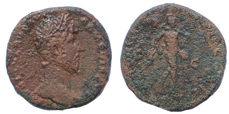 Lucius Verus. AD 161-169. Æ Sestertius 31 mm, 22.9 gm. Rome mint. Struck AD 164....