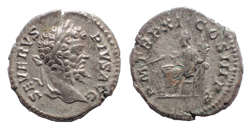 Septimius Severus. AD 193-211. AR Denarius 18 mm. 2.8 gm. Rome mint. Struck AD 2...