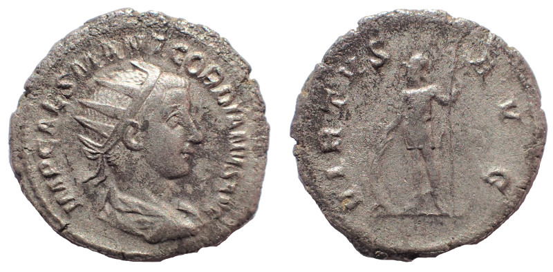 Gordian III. AD 238-244. AR Antoninianus 22 mm. 4.6 gm. Rome mint, 5th officina....