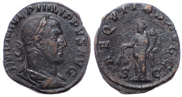 Philip I. AD 244-249. Æ Sestertius. AEQVITAS. 23+ year pedigree