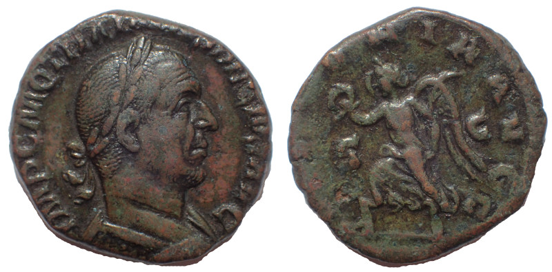 Trajan Decius. AD 249-251. Æ Sestertius 27mm. 15.8 gm. Rome mint. 2nd emission, ...