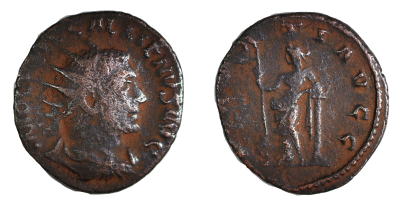 Gallienus AR Antoninianus. Antioch, AD 254. 20 mm 3.2 gm. Obv: IMP C P LIC GALLI...