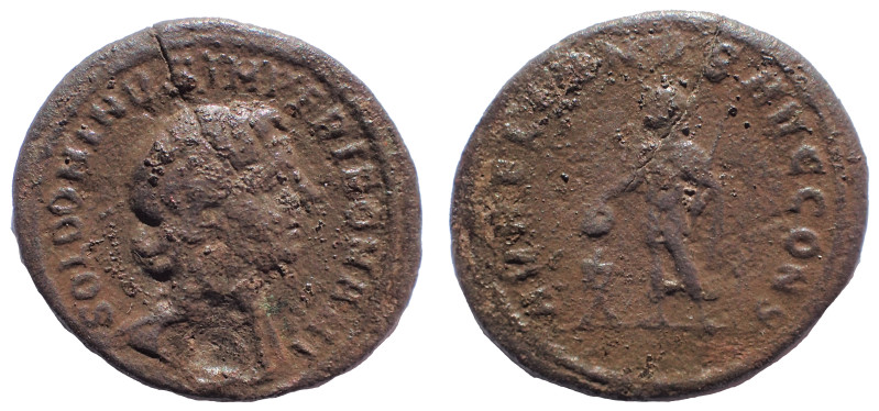 Aurelian (270-275). Ae 'As' or Double Aurelianus. Ae 25 mm. 6.1 gm. Serdica mint...