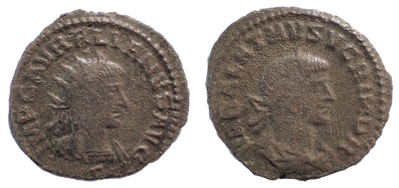 Aurelian, with Vabalathus. AD 270-275. Antoninianus 21 mm. 3.2 gm. Antioch mint,...