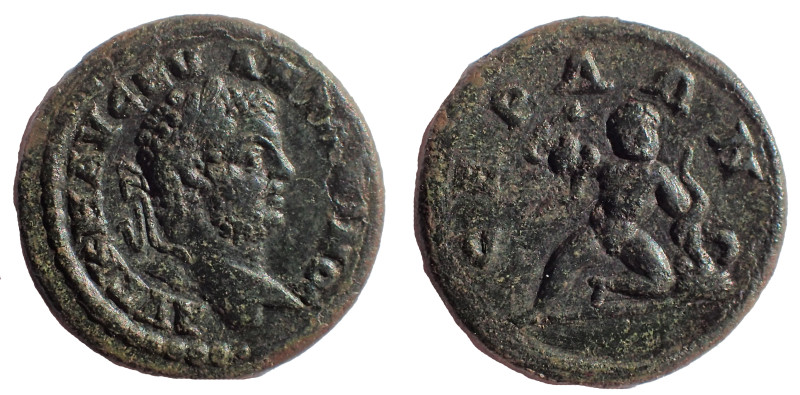 Thrace, Serdica. Caracalla. AD 198-217. Æ 19 mm. 4.1 gm. Obv: AVT KM AVC EV ANTO...