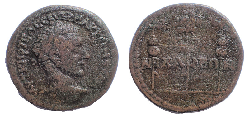 Bithynia, Nicaea. Macrinus AD 217-218. Æ 29 mm. 12.7g. Obv: Laureate head r. Rev...