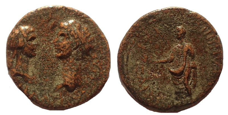 Lydia, Tralleis. Claudius (41-54). Ae. 19 mm. 4.1 gm. Obv: TI KΛAY KAI CEBAC. Co...