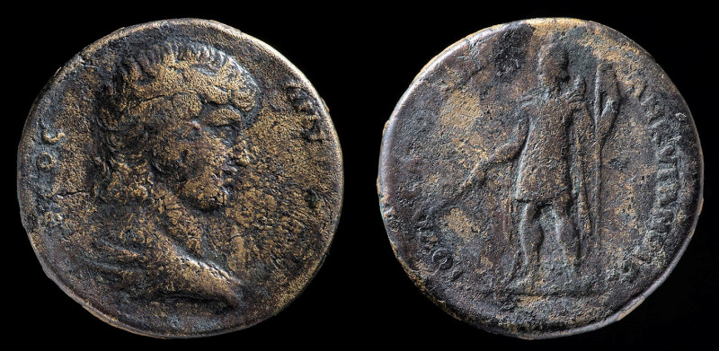 Galatia, Ancyra. Antinous (Died 130). AE 33 mm. 26.3 gm. Iulius Saturninus, lega...