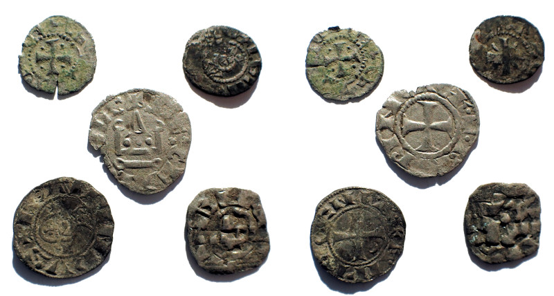 Lot of 5 Medieval AR coins.