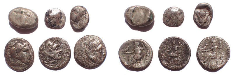 Lot of 6 Greek silver