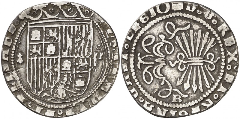 Reyes Católicos. Burgos. 2 reales. (Cal. 229, mismo ejemplar). 4,62 g. Ex Colecc...