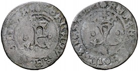 Reyes Católicos. Coruña. 1 blanca. (Cal. 559) (Seb. 280 var). 1,17 g. BC+.
