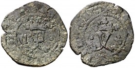 Reyes Católicos. Cuenca. 1 blanca. (Cal. tipo 271, falta var) (Seb. 500). 0,81 g. BC+/MBC-.
